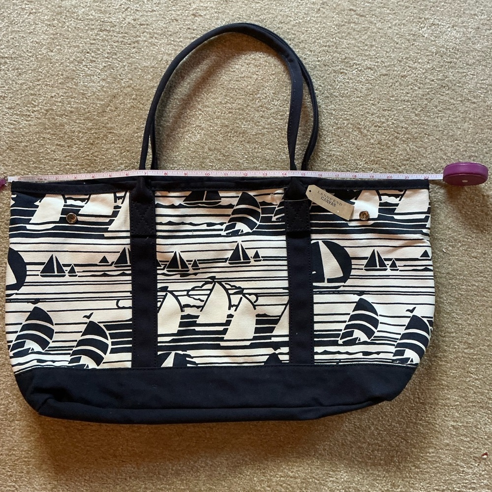 Lands End Canvas Sailboat Tote NWT